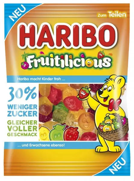 Haribo 160g Fruitilicious -30% cukru