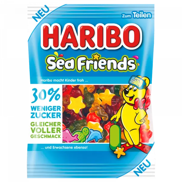 Haribo 160g Sea Friends -30% cukru