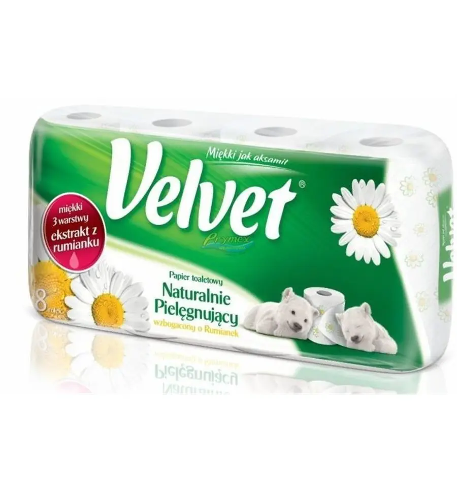 Velvet Papier toaletowy Rumianek - Aloes 8szt